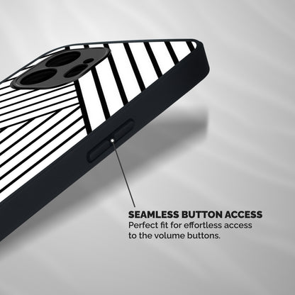 Lines Pattern Stripes Shockproof Hybrid Protection (Metal + TPU) Back Case Cover
