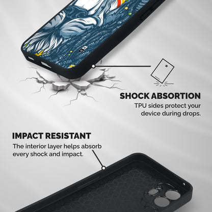 Lionic Face Shockproof Hybrid Protection (Metal + TPU) Back Case Cover