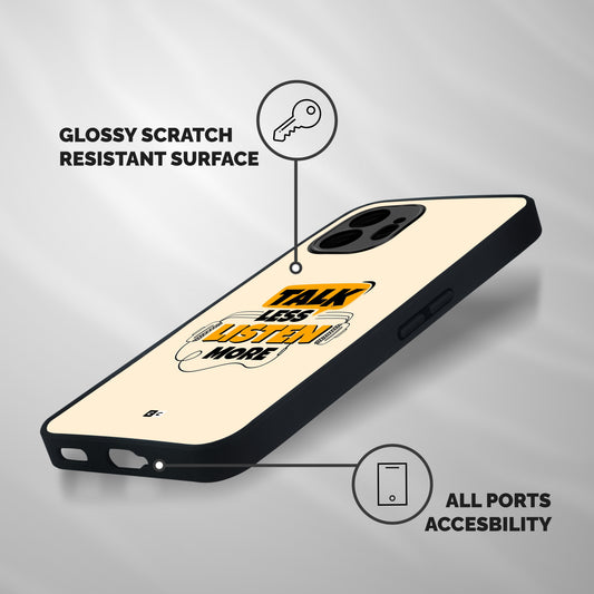 Listen More Shockproof Hybrid Protection (Metal + TPU) Back Case Cover