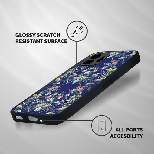 Little Flowers Pattern Shockproof Hybrid Protection (Metal + TPU) Back Case Cover