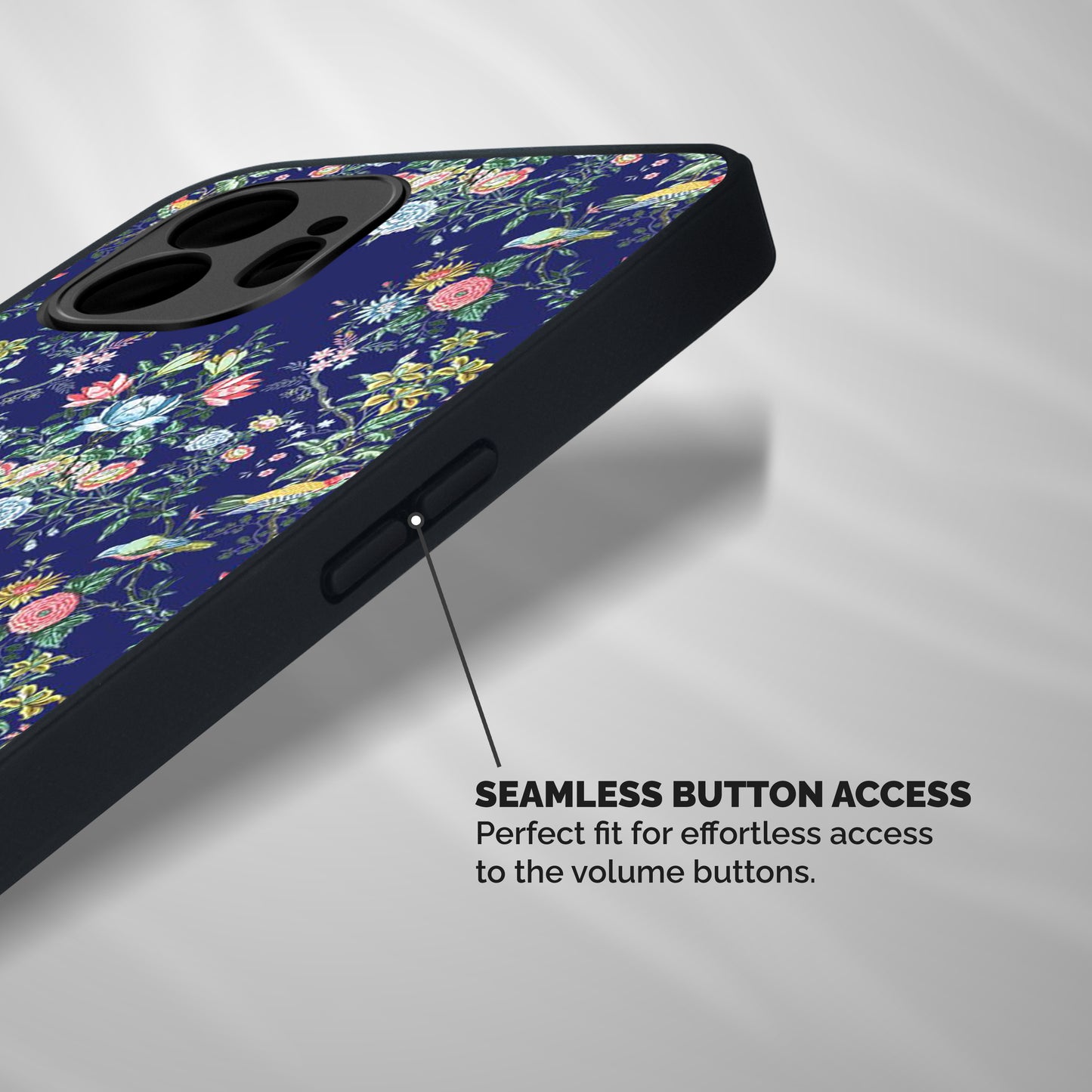 Little Flowers Pattern Shockproof Hybrid Protection (Metal + TPU) Back Case Cover