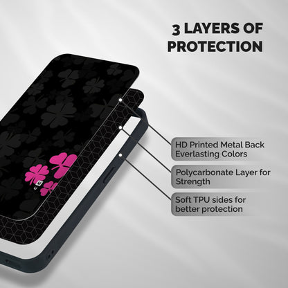 Little Pink Flower Shockproof Hybrid Protection (Metal + TPU) Back Case Cover