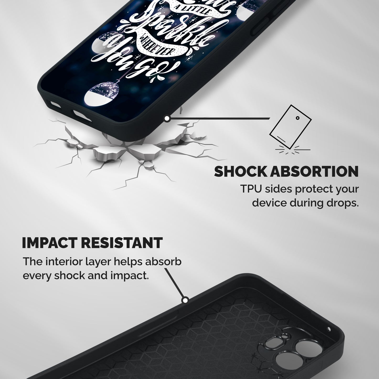 Little Spark Shockproof Hybrid Protection (Metal + TPU) Back Case Cover