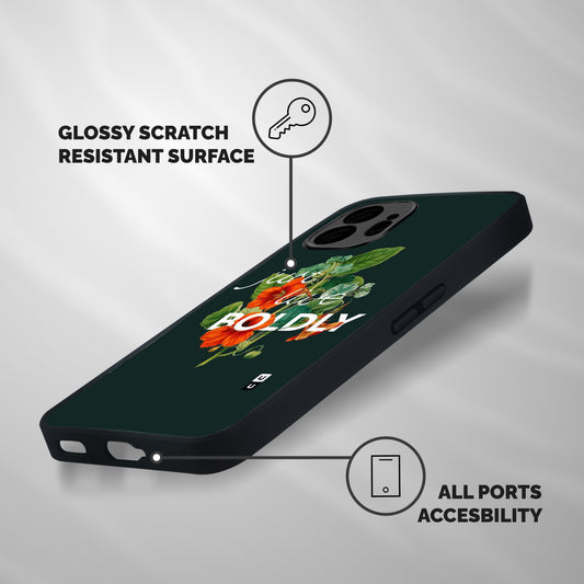 Live Boldly Shockproof Hybrid Protection (Metal + TPU) Back Case Cover