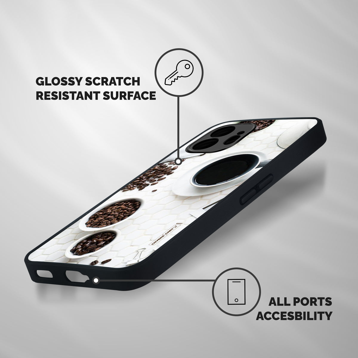 Live Coffee Shockproof Hybrid Protection (Metal + TPU) Back Case Cover