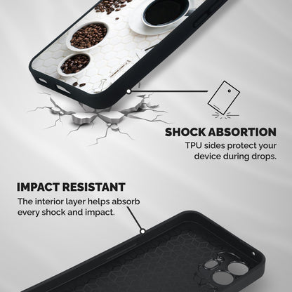 Live Coffee Shockproof Hybrid Protection (Metal + TPU) Back Case Cover