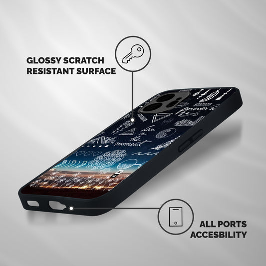 Live In The Moment Shockproof Hybrid Protection (Metal + TPU) Back Case Cover