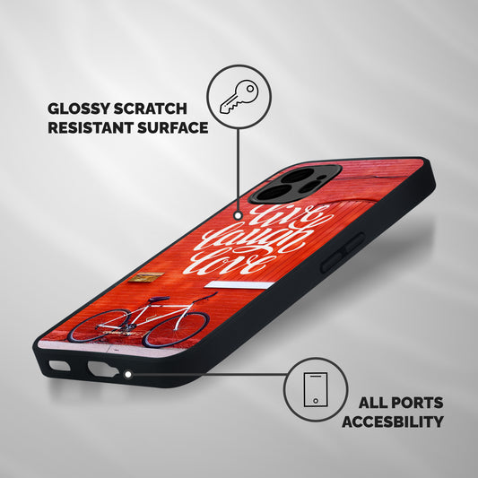 Live Laugh Love Shockproof Hybrid Protection (Metal + TPU) Back Case Cover