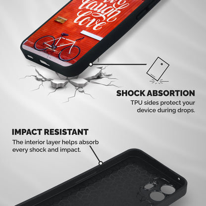 Live Laugh Love Shockproof Hybrid Protection (Metal + TPU) Back Case Cover