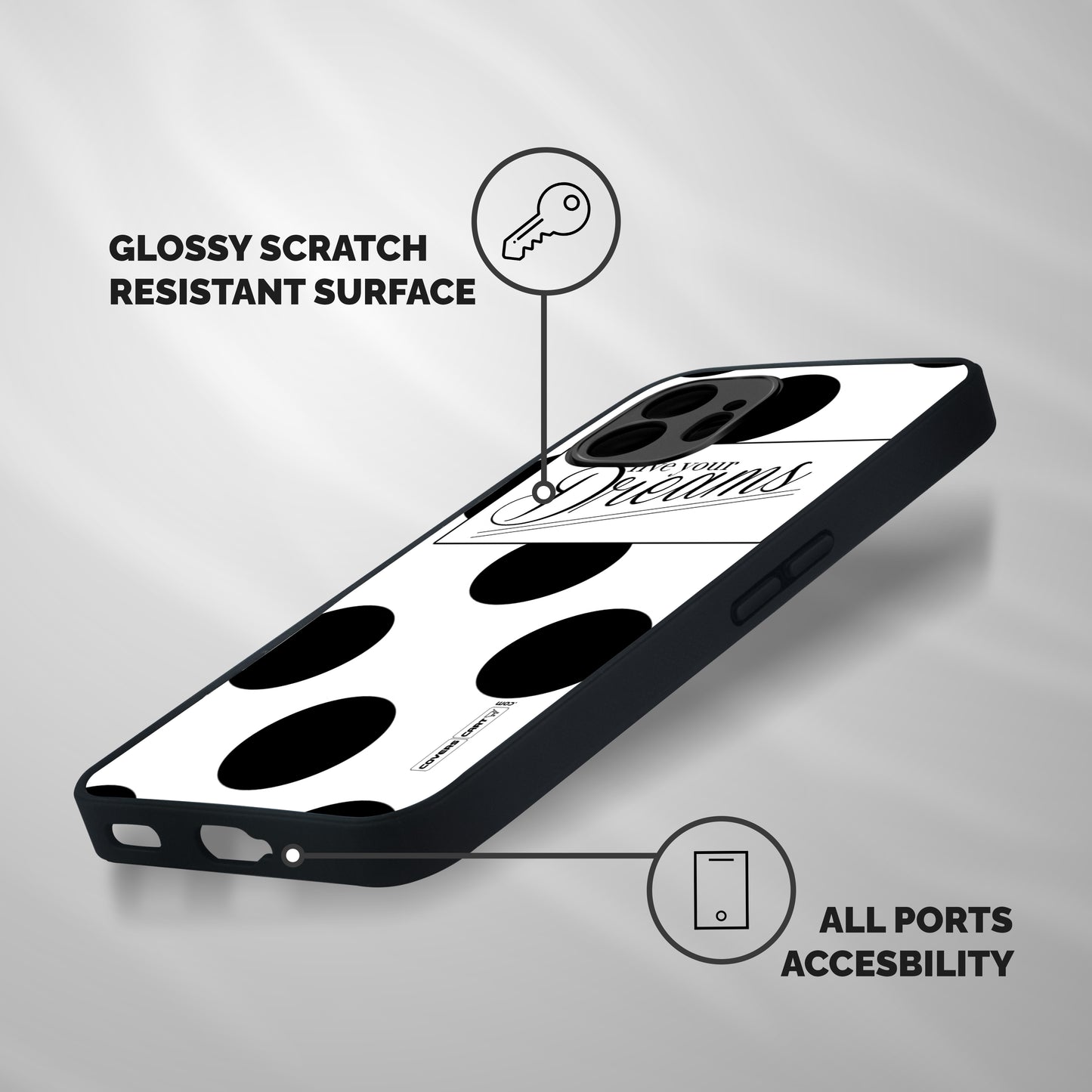 Live Your Dreams Shockproof Hybrid Protection (Metal + TPU) Back Case Cover