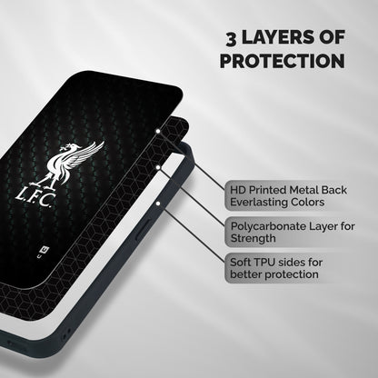 LiverPool Club Shockproof Hybrid Protection (Metal + TPU) Back Case Cover