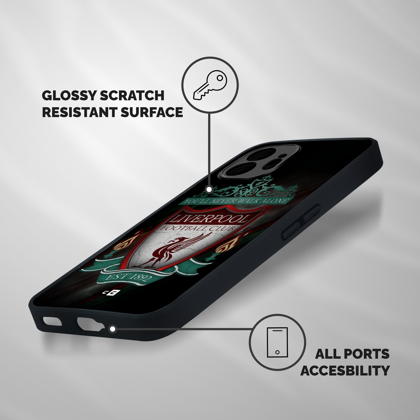 LiverPool FootBall Club Shockproof Hybrid Protection (Metal + TPU) Back Case Cover