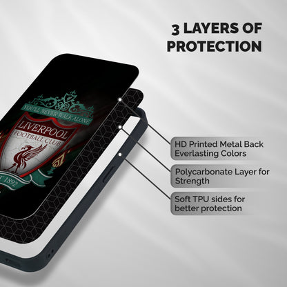 LiverPool FootBall Club Shockproof Hybrid Protection (Metal + TPU) Back Case Cover