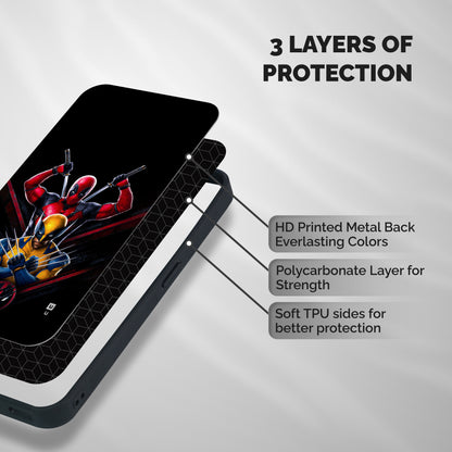 Logan And Wade Shockproof Hybrid Protection (Metal + TPU) Back Case Cover