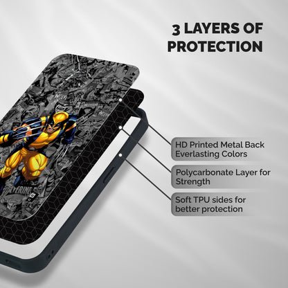 Logan Stance Shockproof Hybrid Protection (Metal + TPU) Back Case Cover