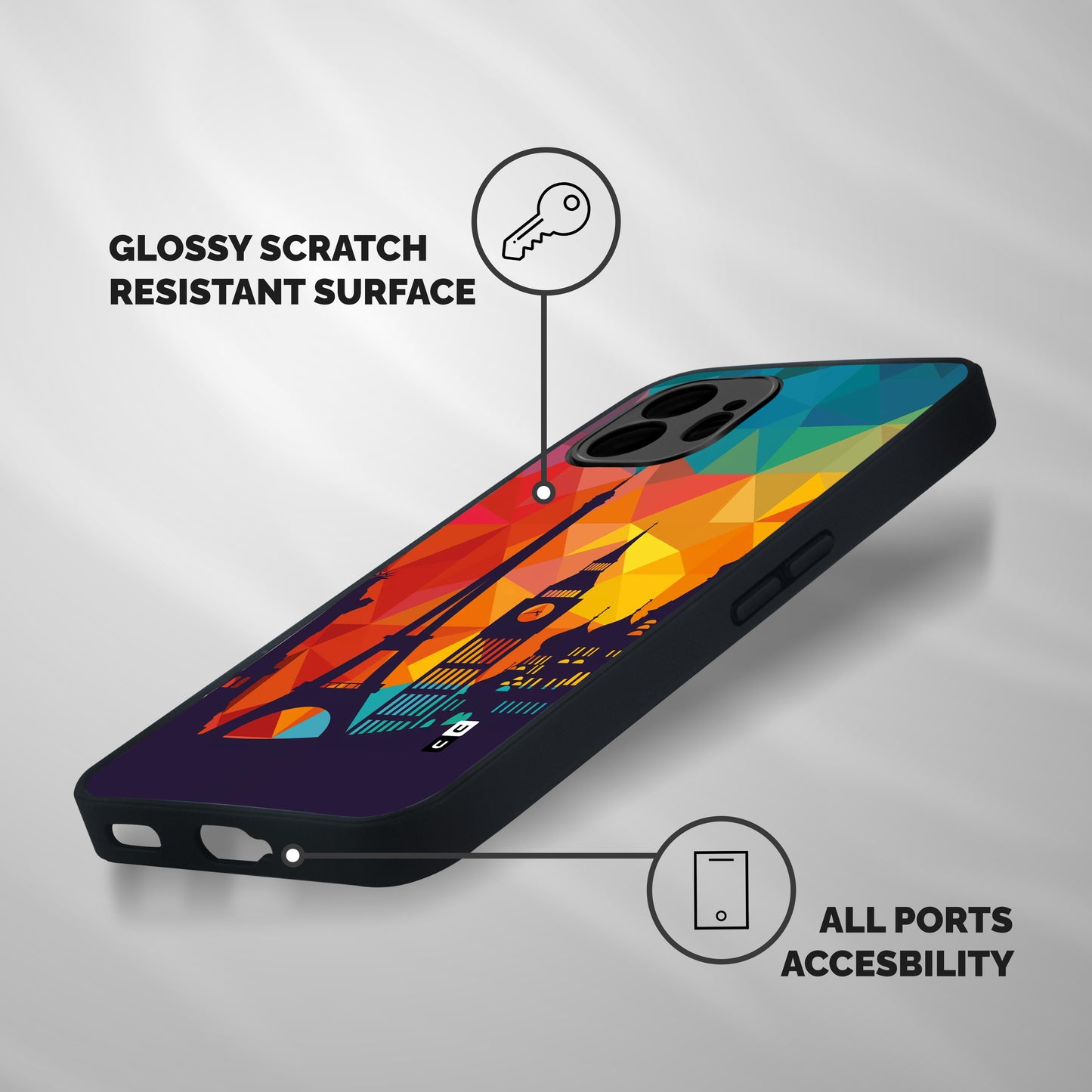 London Art Shockproof Hybrid Protection (Metal + TPU) Back Case Cover