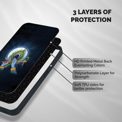 Lord Krishna Flute Shockproof Hybrid Protection (Metal + TPU) Back Case Cover