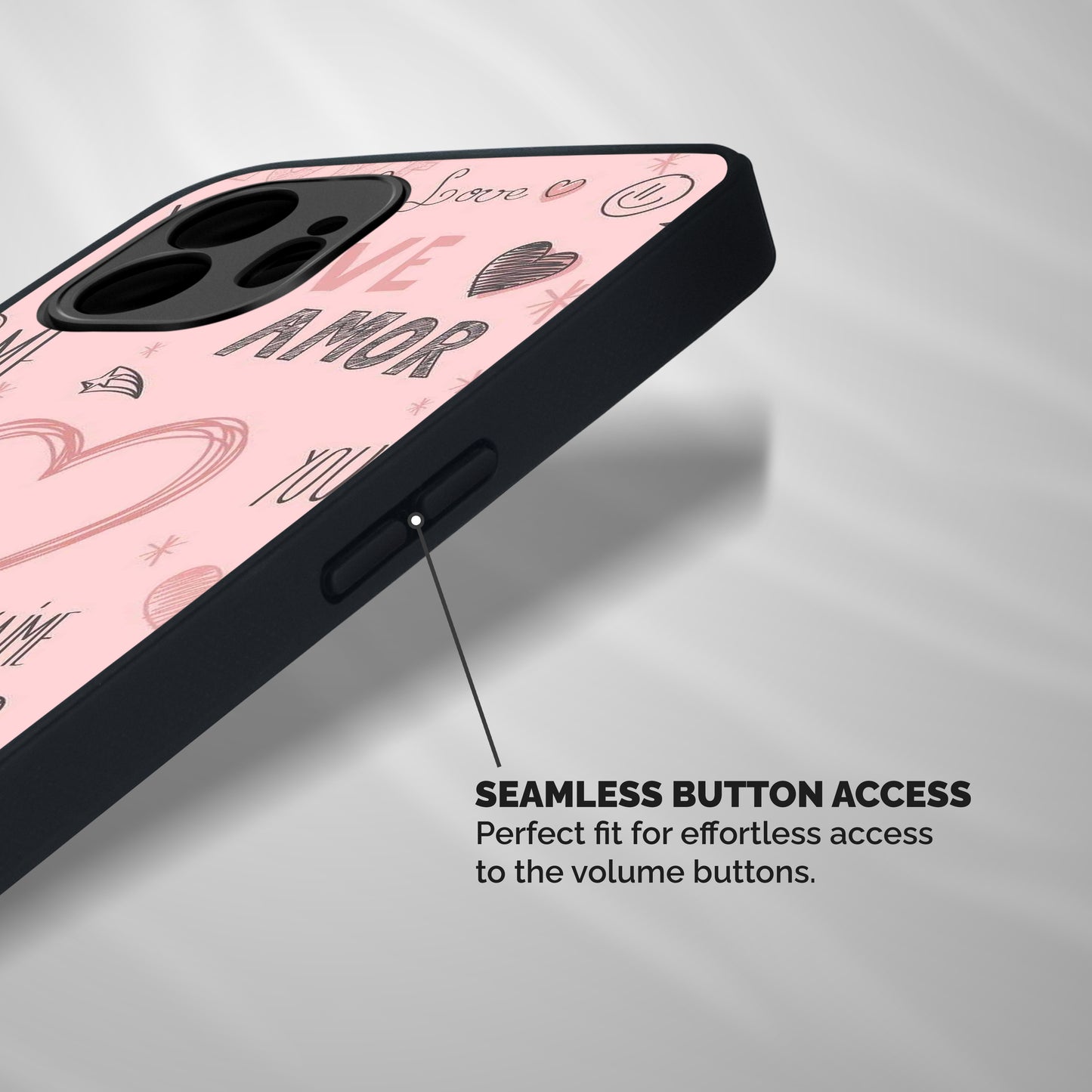 Love Amor Shockproof Hybrid Protection (Metal + TPU) Back Case Cover