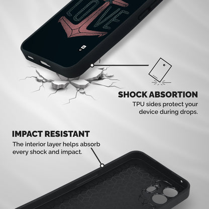 Love Anchor Form Shockproof Hybrid Protection (Metal + TPU) Back Case Cover
