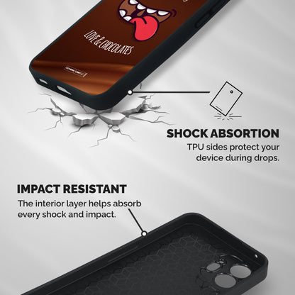 Love and Chocolates Shockproof Hybrid Protection (Metal + TPU) Back Case Cover