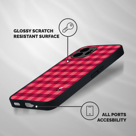 Love Checks Shockproof Hybrid Protection (Metal + TPU) Back Case Cover
