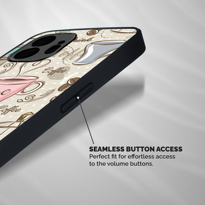 Love Coffee Design Shockproof Hybrid Protection (Metal + TPU) Back Case Cover
