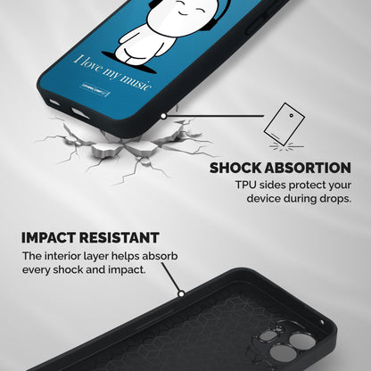 Love for Music Shockproof Hybrid Protection (Metal + TPU) Back Case Cover
