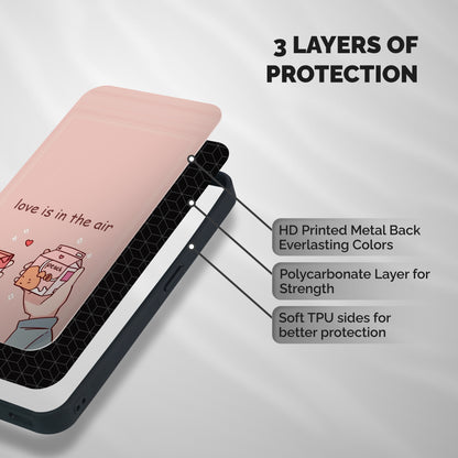 Love In Air Shockproof Hybrid Protection (Metal + TPU) Back Case Cover