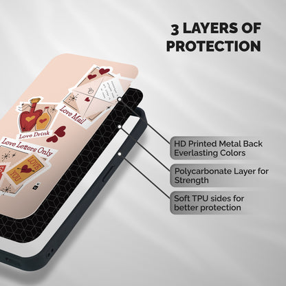Love Language Shockproof Hybrid Protection (Metal + TPU) Back Case Cover