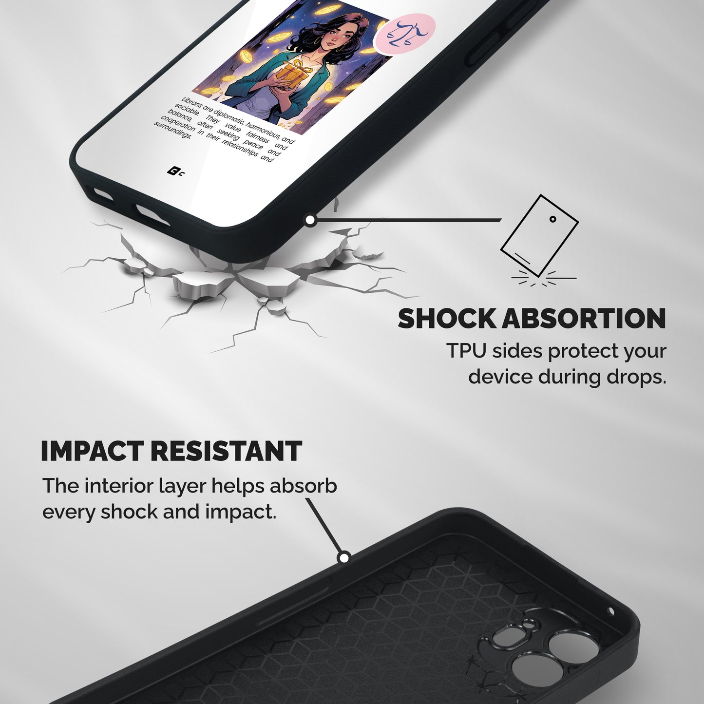 Love Libra Shockproof Hybrid Protection (Metal + TPU) Back Case Cover