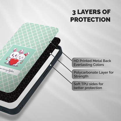 Love Lifeline Shockproof Hybrid Protection (Metal + TPU) Back Case Cover