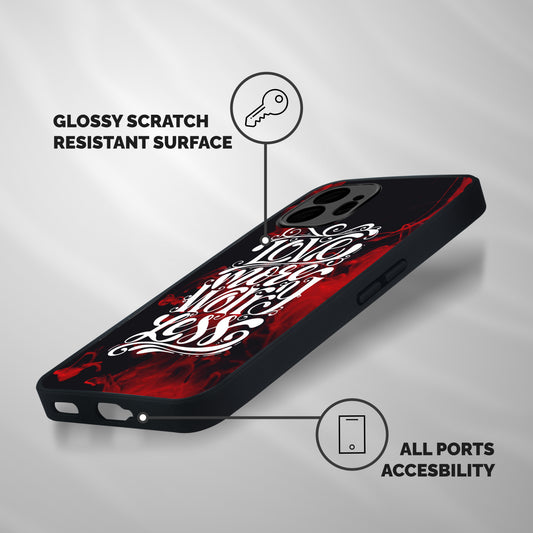 Love More Worry Less Shockproof Hybrid Protection (Metal + TPU) Back Case Cover