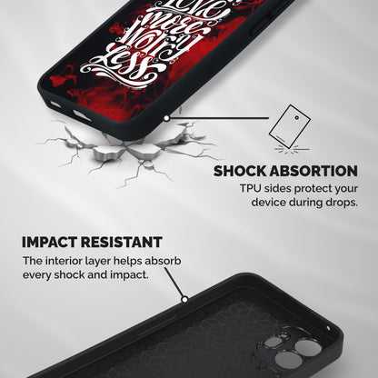 Love More Worry Less Shockproof Hybrid Protection (Metal + TPU) Back Case Cover