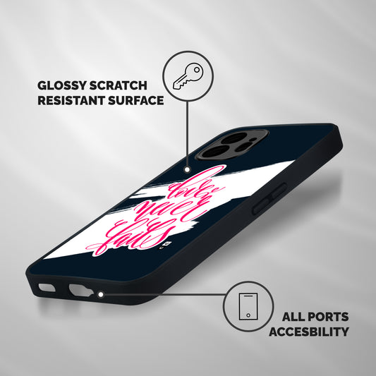 Love Never Fails Shockproof Hybrid Protection (Metal + TPU) Back Case Cover