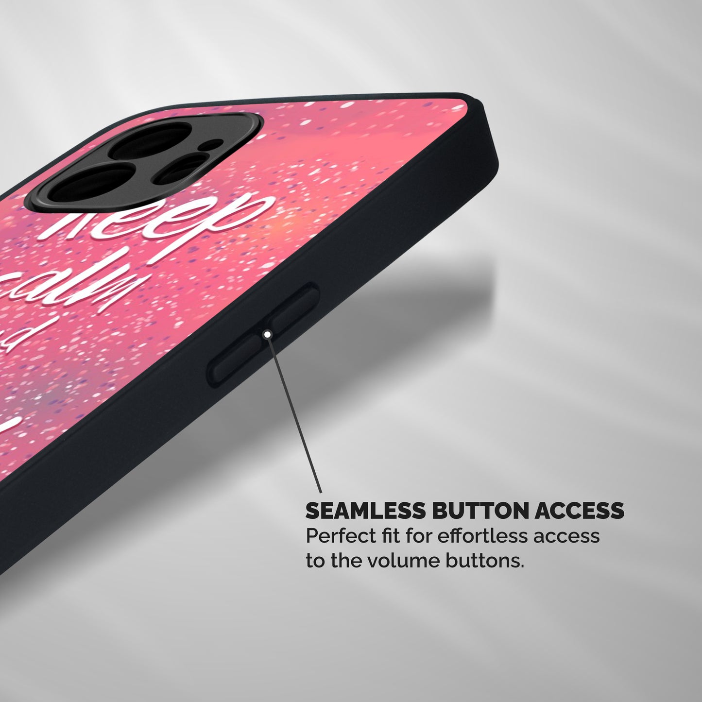 Love Pink Shockproof Hybrid Protection (Metal + TPU) Back Case Cover