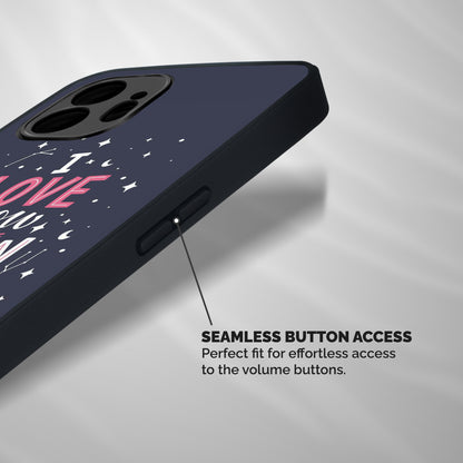 Love To The Moon Shockproof Hybrid Protection (Metal + TPU) Back Case Cover