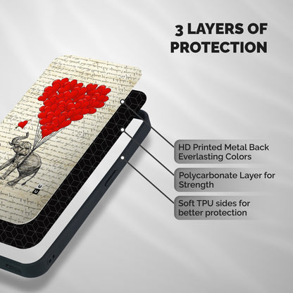 Love Weight Shockproof Hybrid Protection (Metal + TPU) Back Case Cover