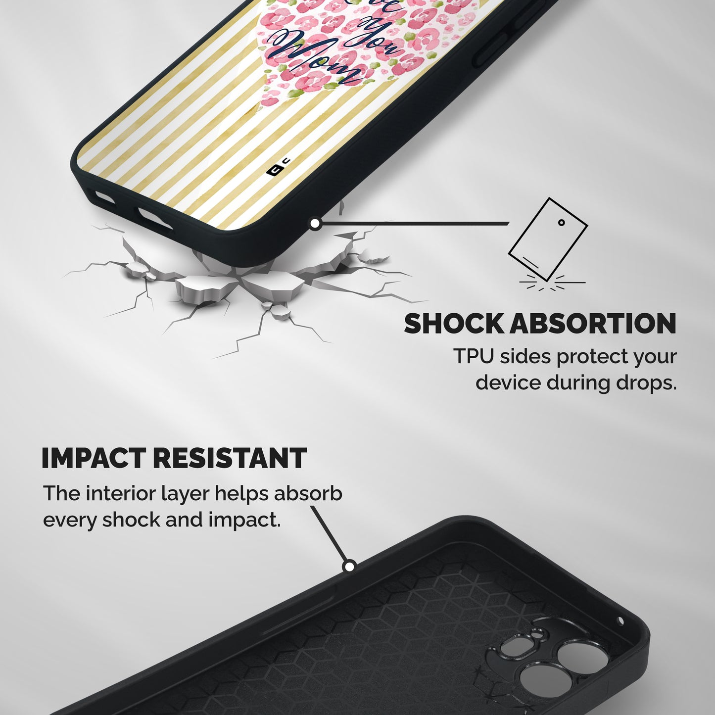 Love You Mom Shockproof Hybrid Protection (Metal + TPU) Back Case Cover