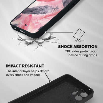 Lovely Feather Shockproof Hybrid Protection (Metal + TPU) Back Case Cover