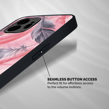 Lovely Feather Shockproof Hybrid Protection (Metal + TPU) Back Case Cover
