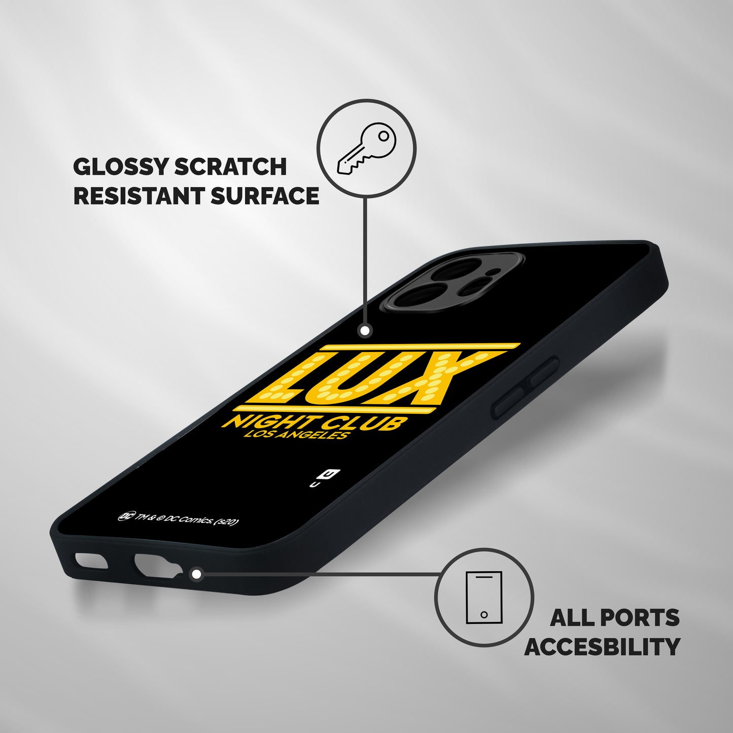 Lucifer Club Los Angeles Shockproof Hybrid Protection (Metal + TPU) Back Case Cover