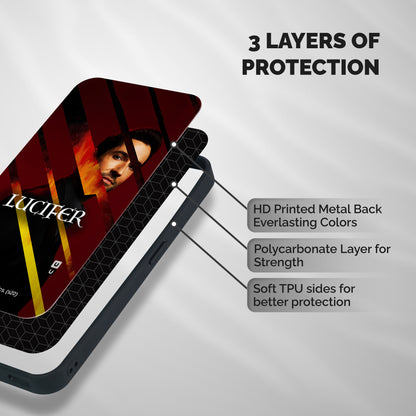 Lucifer Hell Stripes Shockproof Hybrid Protection (Metal + TPU) Back Case Cover