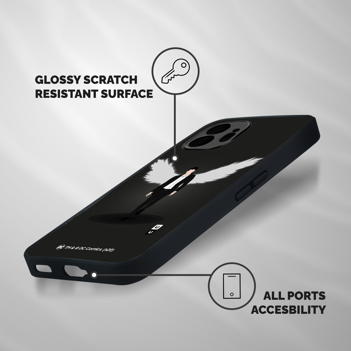 Lucifer Minimalistic Archangel Art Shockproof Hybrid Protection (Metal + TPU) Back Case Cover