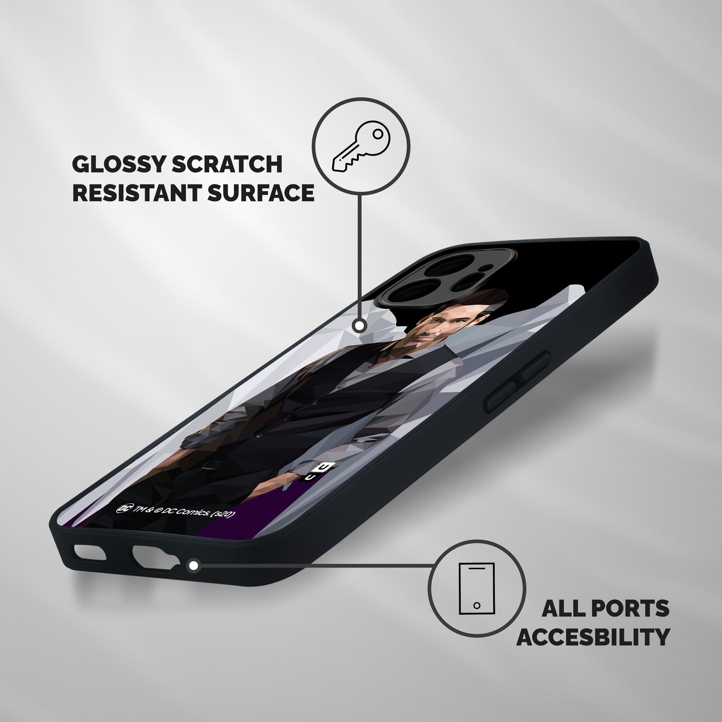 Lucifer Morningstar Art Abstract Shockproof Hybrid Protection (Metal + TPU) Back Case Cover