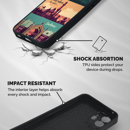 Lucknow City Shockproof Hybrid Protection (Metal + TPU) Back Case Cover