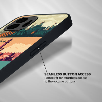 Lucknow City Shockproof Hybrid Protection (Metal + TPU) Back Case Cover