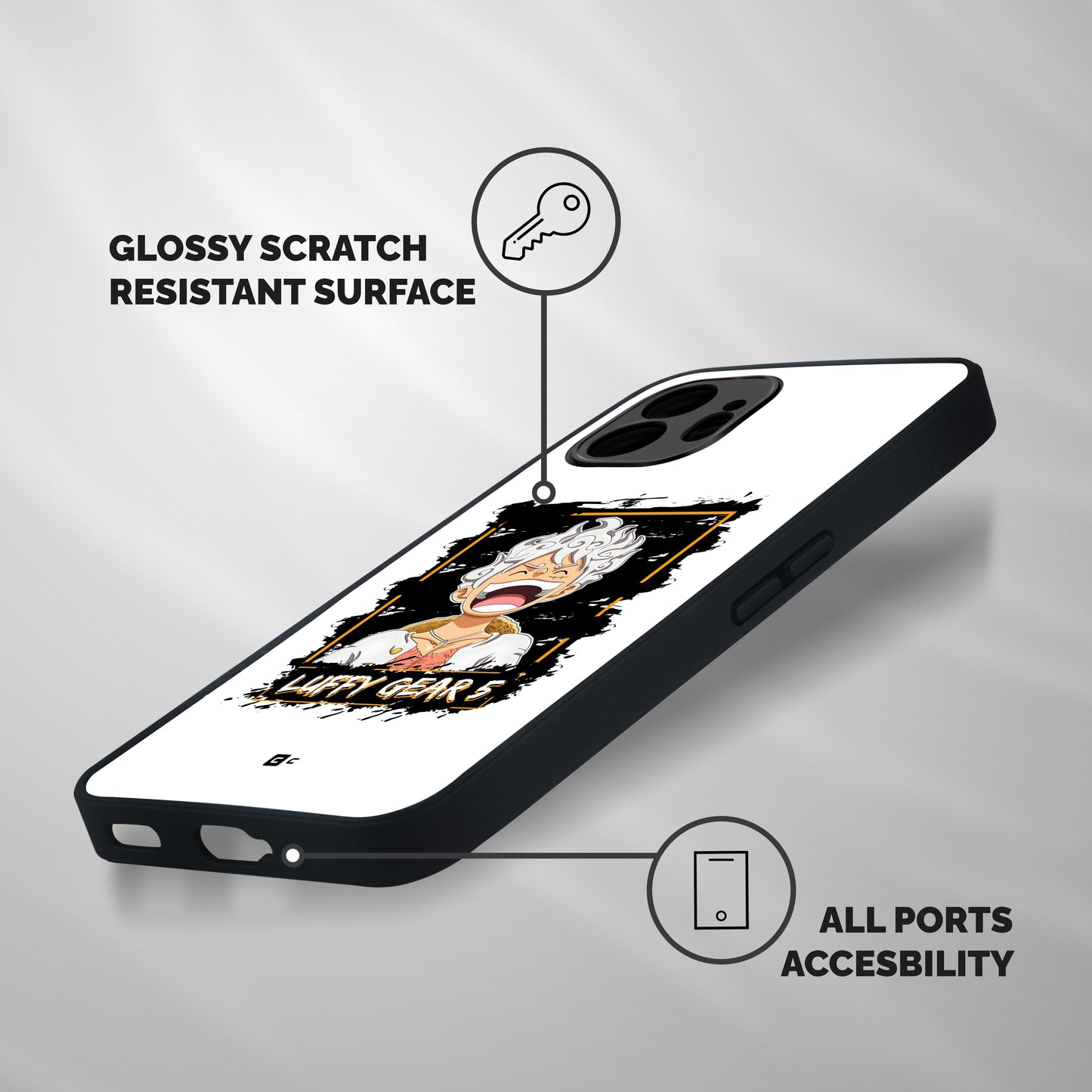 Luffy Gear 5 Shockproof Hybrid Protection (Metal + TPU) Back Case Cover