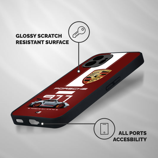 Luxe Supercar Shockproof Hybrid Protection (Metal + TPU) Back Case Cover
