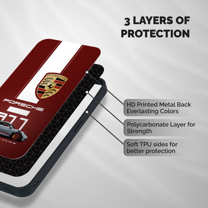 Luxe Supercar Shockproof Hybrid Protection (Metal + TPU) Back Case Cover