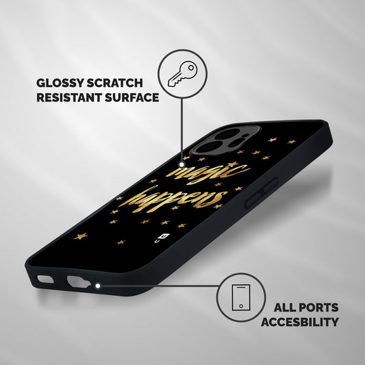Magic Happens Shockproof Hybrid Protection (Metal + TPU) Back Case Cover